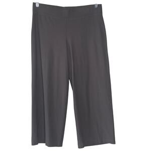EILLEN FISHER WASHABLE‎ STRETCH CREPE WIDE LEG PANT SIZE M
